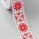 Republic tape "Patterned snowflakes", 25 mm, 23 ± 1 m, white/red color No. 1001
