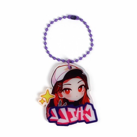 Acrylic key a keychain on the chain "Chill", 4.8 x 9 cm-1
