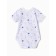 Body baby with a short sleeve "Giraffes", white/blue color, height 80