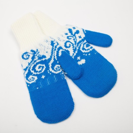 Female mittens, blue color, size 18-1