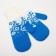 Female mittens, blue color, size 18