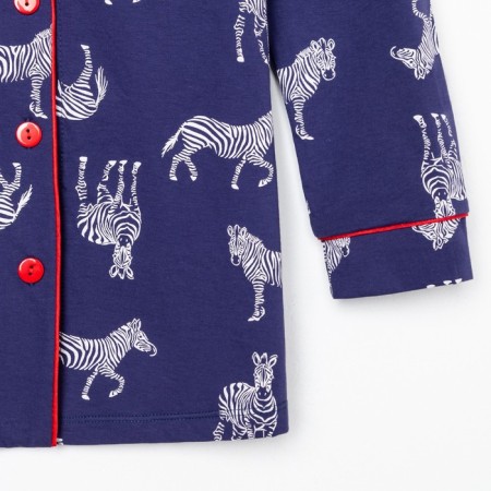 Female pajamas (shirt and trousers) KAFTAN Zebra size 48-50, blue color-7