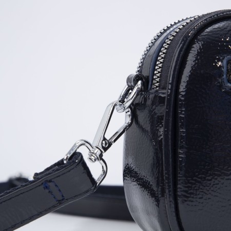 Bag Cross-Bodi with a zipper, blue color-6