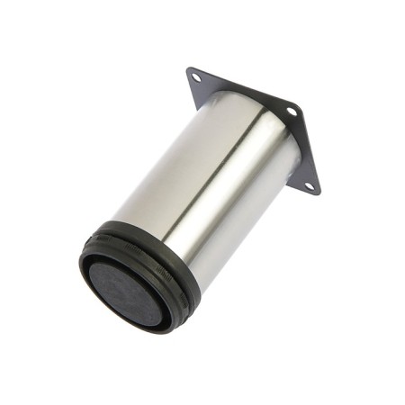 Furniture support, adjustable, d = 50 mm, h = 100 mm, color satin nickel-1