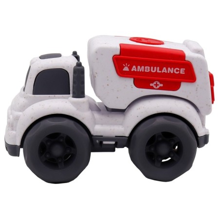Eco-machine Funky Toys "Ambulance", white color, 10 cm-2