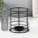 Summary Metal for 1 candle 5 cm "Dalila" black 10.5x10.5x11 cm