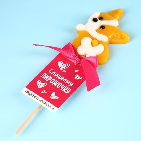 Lollice on a stick "Sweet cake", with a taste of peach, 25 g.-1