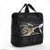 Road bag with lightning, with an increase, external pocket, long belt, black color