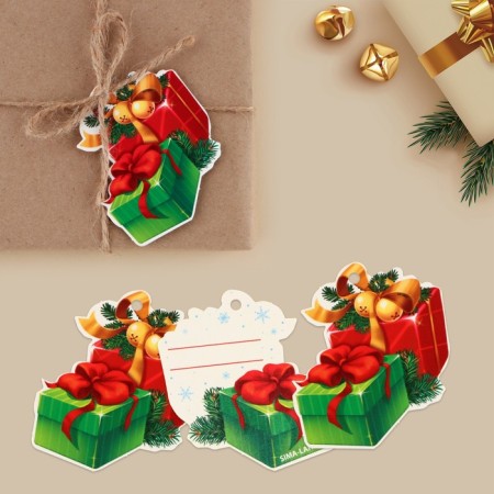 Schildik decorative for the gift "Gifts", 6.2 x 6.8 cm, New Year-1