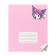 Notebook 12 sheets in the Kuromi cage, cardboard cover, whiteness 92%, block 60 g/m2, mix