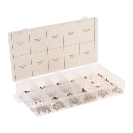 Set of brass nuts with rolled tundra krep, items of 500 items