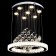 Svetlnik Cascade "Asfeya" 6xled chrome 50x50x65cm Bayerlux