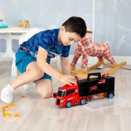 Auto -Vorot Case Givito "Service Service", with cars, with a tunnel, red color, 51.5 cm-5