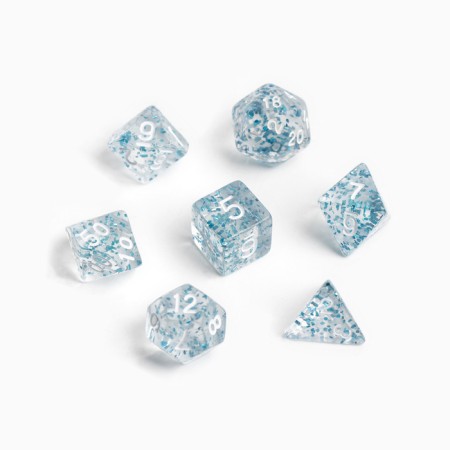 A set of cubes for D&D (Dungeons and Dragons, DND) "Game time", Series: D&D, 7 pcs, blue-1