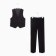 Costume (vest/ pants) for boys, black color, height 172cm