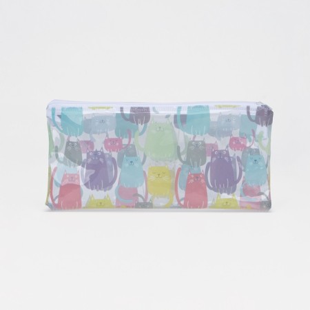 Cosmetic bag-penete on zipper, PVC, colorful/transparent color-1