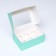 Packaging for 6 cupcakes with a window, green, 25 x 17 x 10 cm