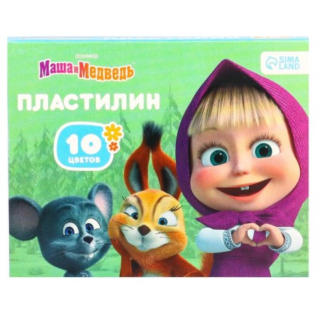 Plasticine 10 -cv 150g Masha and Bear-4