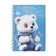Notebook Gift Book on the comb 80l, line, color block, PVC cover 3D Bear (17.6x13.5cm) 105