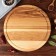 Menzhitsa wooden "yin-yang", with a cutting board, D-30 cm, an array of ash