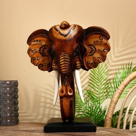 Souvenir "Elephant Head" on a stand, Albezia 45 cm-1