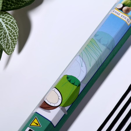 Incense hem "Coconut. Coconut", 20 sticks in packaging, hexagon in packaging-1