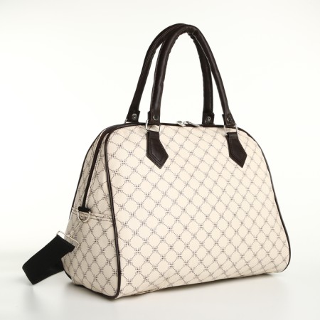 Road bag with lightning, beige color