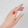 Ring "Marmalade Bear", red color, size 17