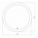 Mirror with Doratiz LED backlight "MIA", 770x770 mm, heating, clock, sensory switch, dimmer