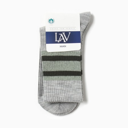 Male wool socks, dark gray color, size 29-31 cm-2