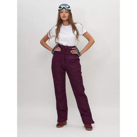 Ski-loving trousers, size 42, dark purple color-11