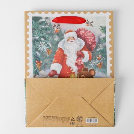 Craft vertical “Grandfather Frost and animals”, MS 18 x 23 x 10 cm, New Year-5