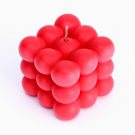 Figure candle "Babb cube", 6 cm, red-3