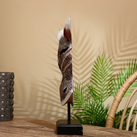 Mask "Zebra" on a stand, Albezia 40 cm-4