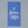 A package without handles “Happy New Year”, blue, with embossing, 10 x 19.5 x 7 cm, New Year
