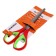 Office scissors 17.5 cm, plastic handles with rubber inserts, mix
