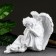 Figure "Angel Girl sitting" Big, white 28x45x37cm