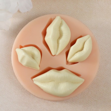 Mold Silicon "Lips" 4.5x2.5x1.2 2.7x1.8x1.1 3x1.8x1.1 3.5x2.2x1.1 cm