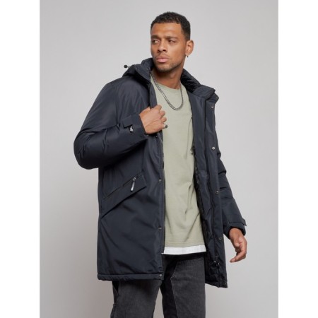 Extensive male winter park, size 50, dark blue color-7