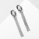 Earrings hanging "stereo" oval, silver color