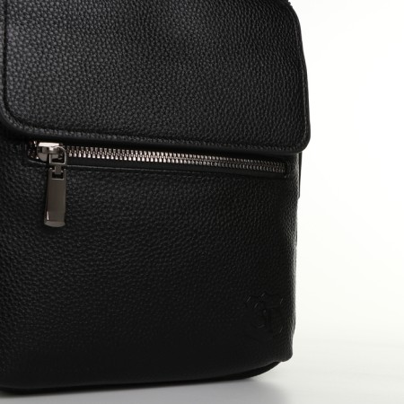 Male bag, guran tomp, artificial leather, black color-2