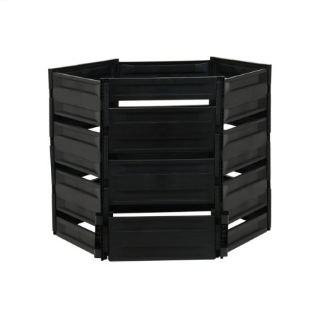 Plastic composter, 800 l, 125 × 105 × 84 cm, black