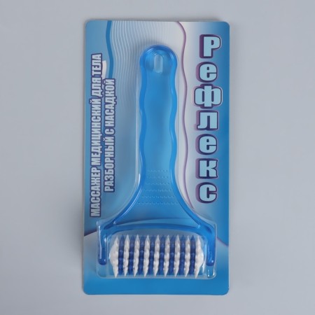Massage "Reflex", 18 × 9 × 3 cm, universal, with spikes, blue/white color-5