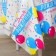 Single tablecloth "Happy Birthday" balls, transparent, 130x200 cm
