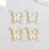 Decor for creativity metal, rhinestones "Light butterfly" gold 2.2x2 cm