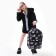 Backpack School Textile "Anime", 42x14x28 cm, black color