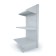 Crohstein register for rack, 40 cm, for a shelf with perforation, white color