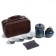 A set for a tea ceremony of 6 items per 3 people: a cup 50 ml, a kettle 280 ml, blue