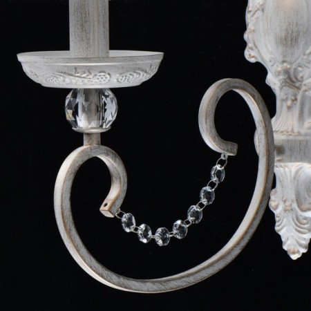 Sconces "Augustine", 40W E14, white color, gold-3