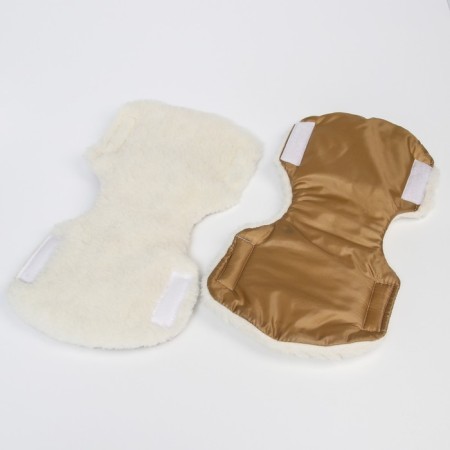 Mittens-Mufts on the handle of the stroller, 2 pcs., Beige color-3